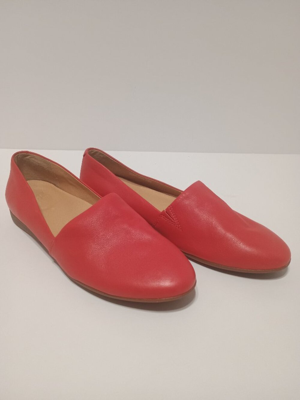 Dansko Red Leather Slip-On Flats